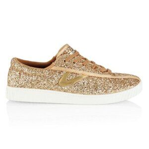 Tretorn Nylite Plus Glitter Low-Top Sneakers - Gold - 8.5